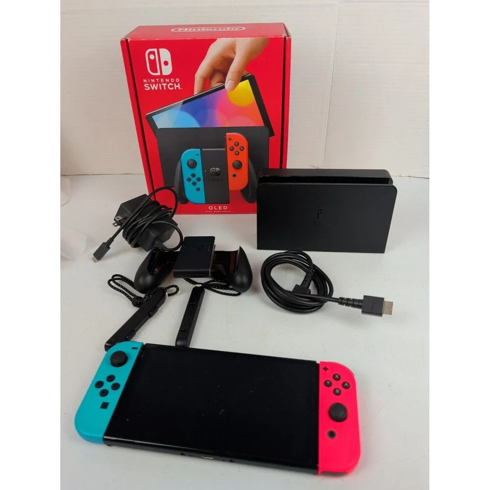 Nintendo Switch OLED Console Set (64GB) - Tested, Fully Functional W/ Accessorie
